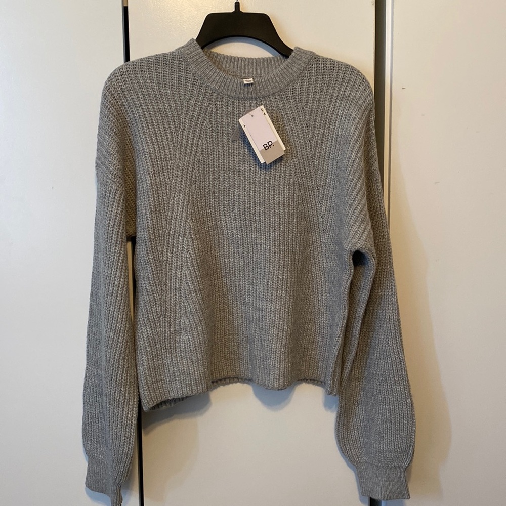 NWT BP gray cozy knit pullover sweater size xs